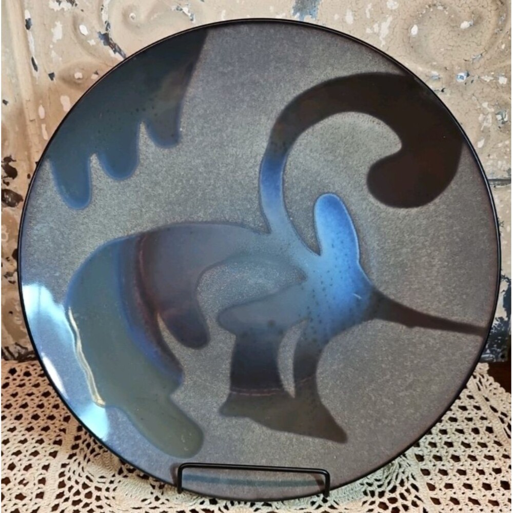 Set of 4 Dinner Plates Serena Bass Pretty Bold Opaline Pattern 11.25"